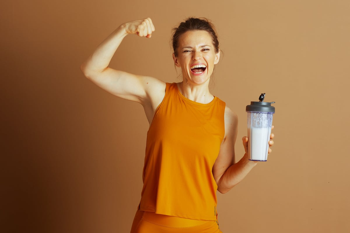 Happy confident woman feeling healthy